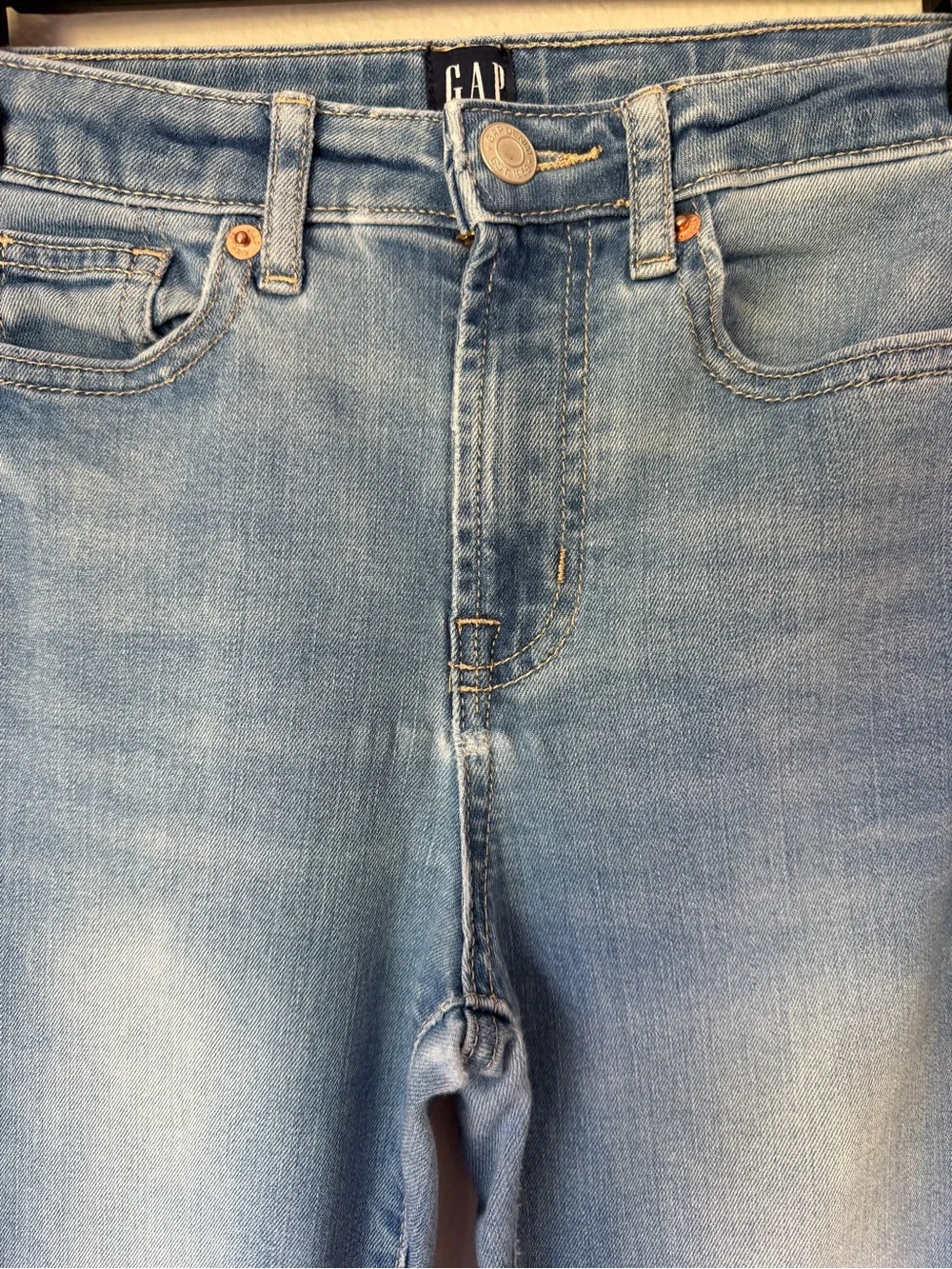 GAP Medium Blue 70’s Flare Girls Jeans Adjustable Waist, Back to School, Size 12